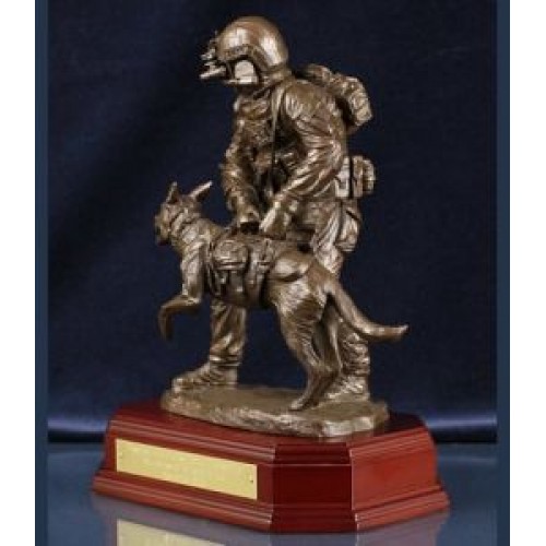 Special Forces K9 Handler Bronze
